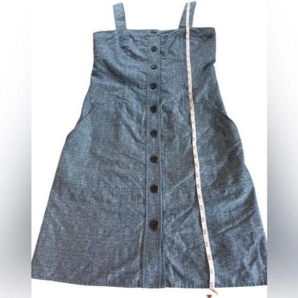 Derek Lam Chambray Button Down Sleeveless Dress with Pockets SZ 8 - Picture 8 of 15